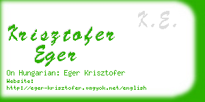 krisztofer eger business card